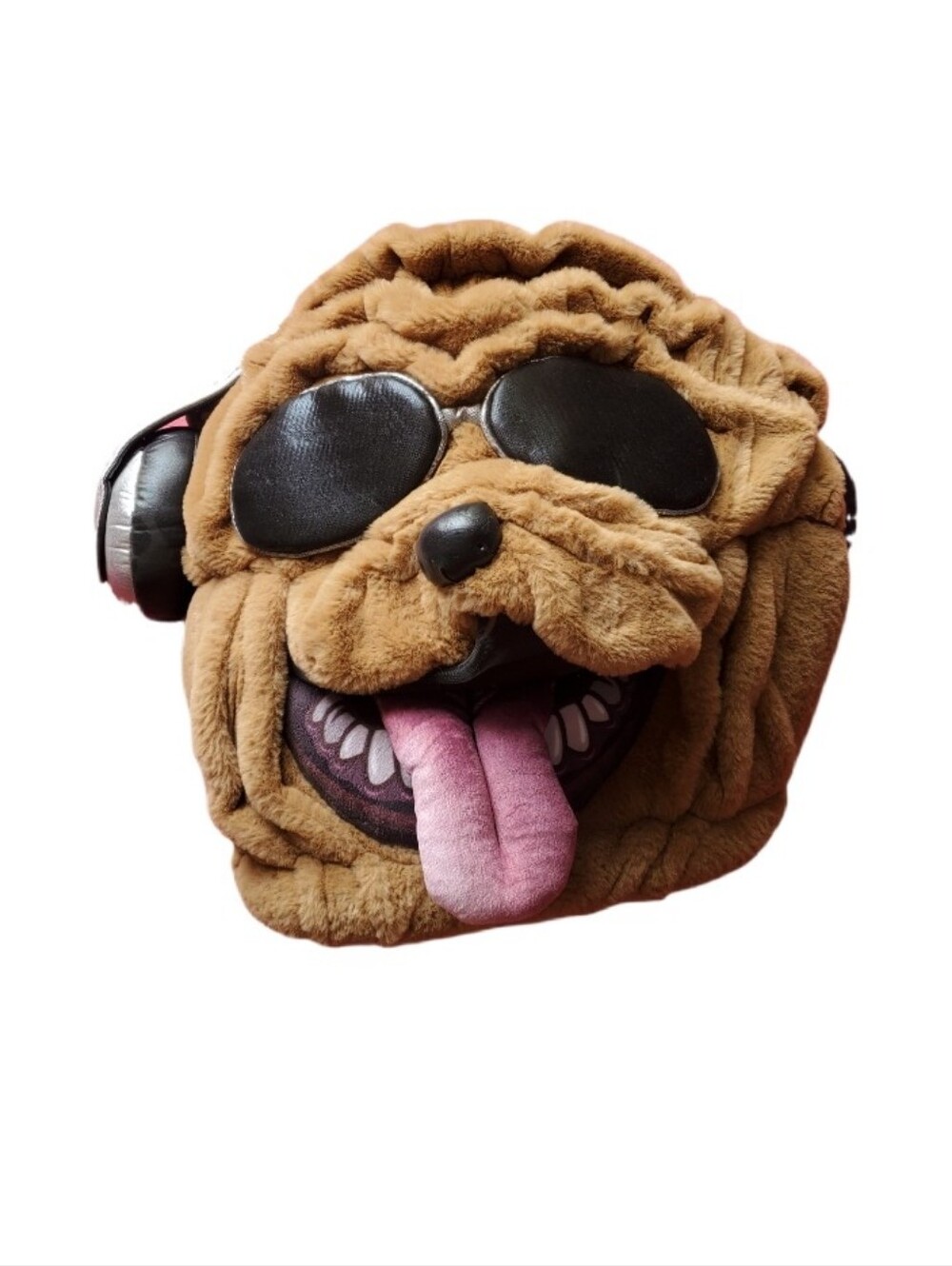 Bulldog Beat Cosplay Mascot Halloween Plush Full Head Costume Mask